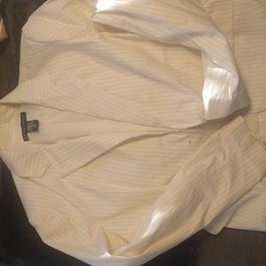 New York women's jacket  and pants or blazer an size 18 cream color with stripes